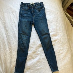 Free People Dark Wash Skinny Jeans